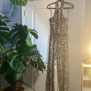 NWOT leopard jumpsuit by International Concepts. Sexy!